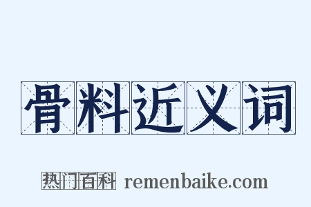 骨料近义词是什么意思的图片